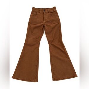 🍂 We The Free High-Rise Flare Jeans - Boho Chic in Terracotta! 70s Vibe